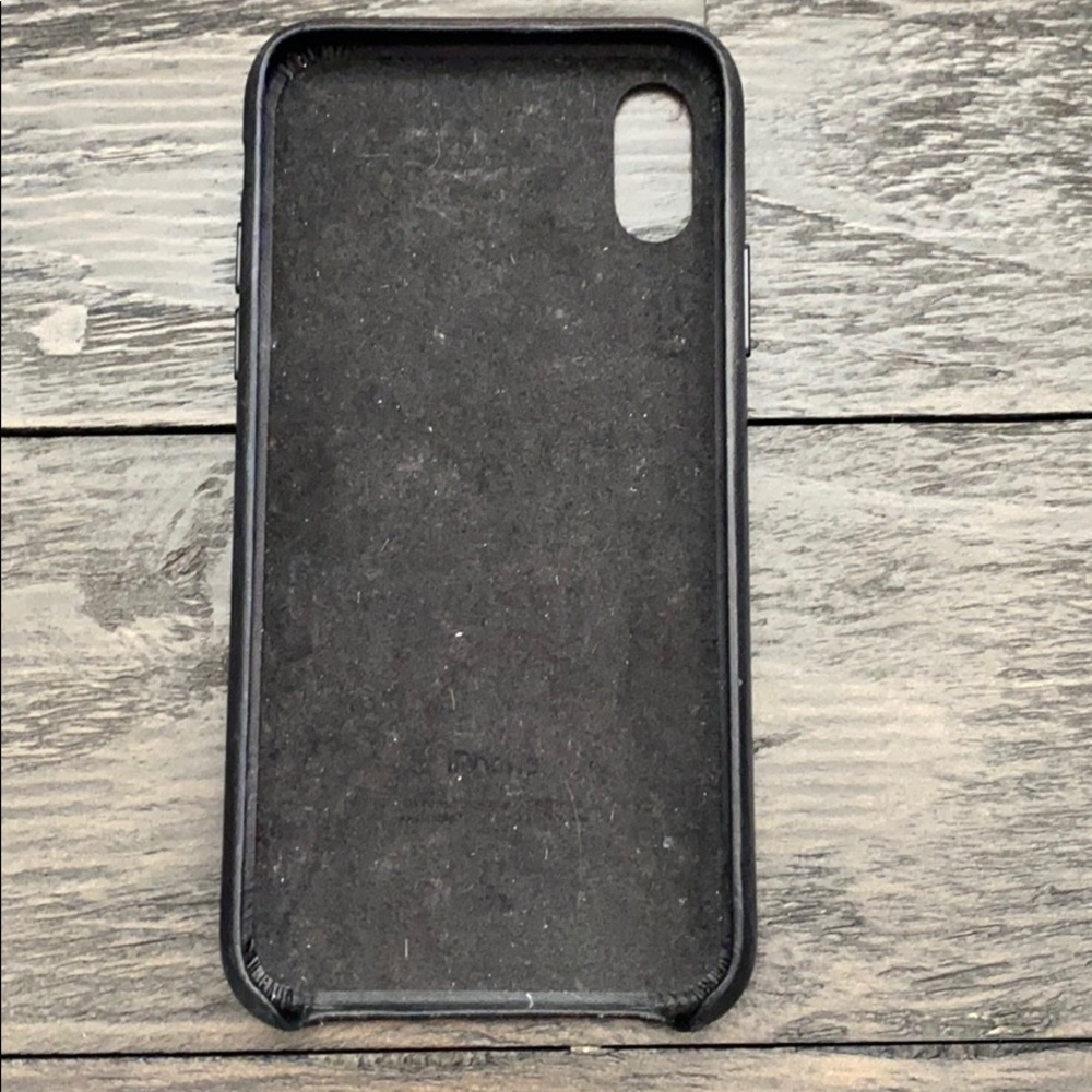 IPhoneX black leather case